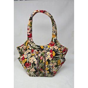 Vera Bradley Side by Side In Retired Poppy Fields Shoulder Bag Hobo Handbag
